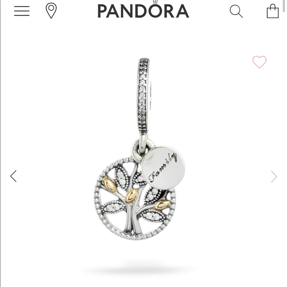 Pandora Sparkling Family Tree Dangle Charm